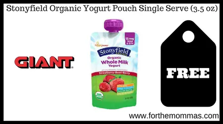 Stonyfield Organic Yogurt Pouch Single Serve