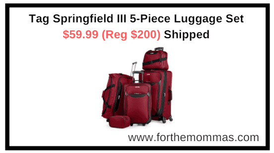 Macy's.com: Tag Springfield III 5-Piece Luggage Set $59.99 (Reg $200) Shipped