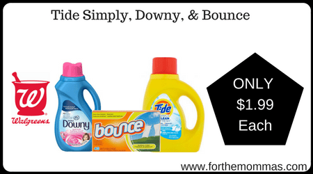 Tide Simply, Downy, & Bounce
