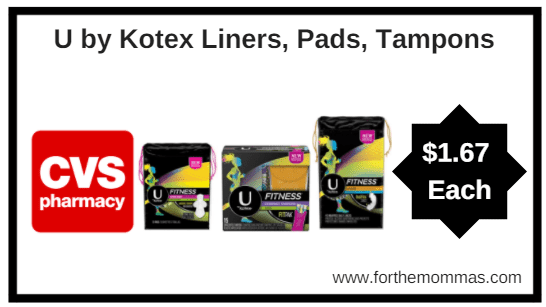 CVS: Kotex Feminine Care Products ONLY $1.67 each starting 4/22