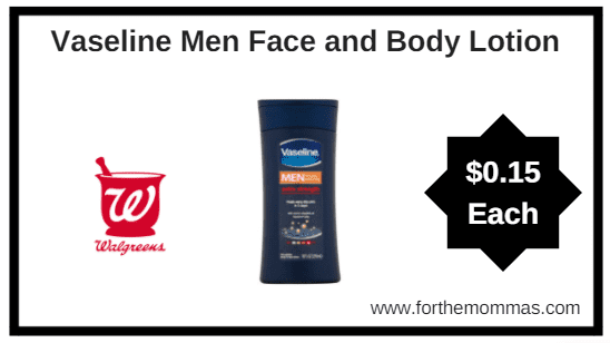 Walgreens: Vaseline Men Face and Body Lotion ONLY $0.15 each {4/15 only!}
