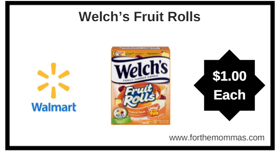Walmart: Welch’s Fruit Rolls $1.00