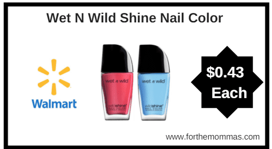 Walmart: Wet N Wild Shine Nail Color $0.43