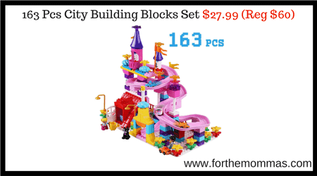 163 Pcs City Building Blocks Set