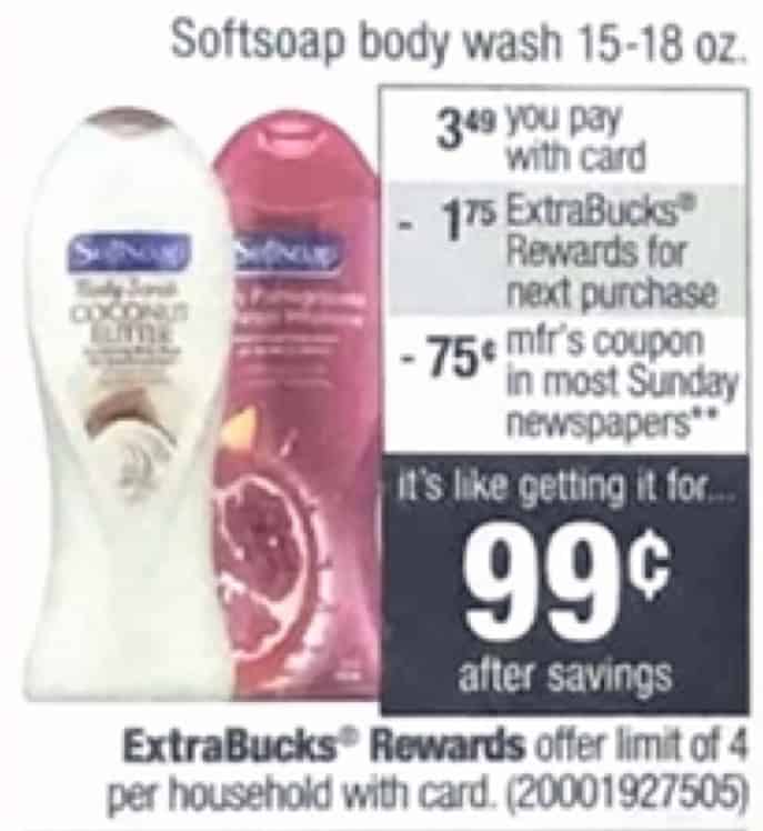 Cvs Softsoap Body Wash Only 0 99 Starting 5 6