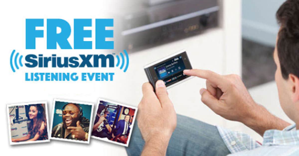 Free SiriusXM Listening Event Starts Today!!