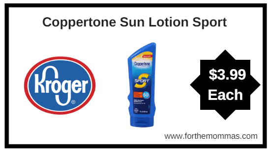 Kroger Mega Sale: Coppertone Sun Lotion Sport ONLY $3.99