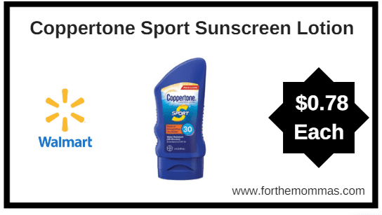 Walmart: Coppertone Sport Sunscreen Lotion ONLY $0.78