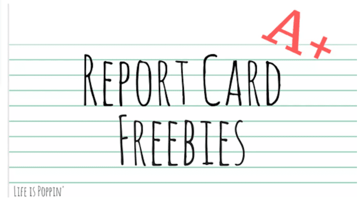 Good Grades Report Card Freebies: Summer 2018