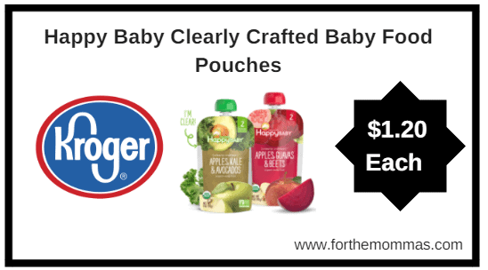 Kroger: Happy Baby Clearly Crafted Baby Food Pouches ONLY $1.20