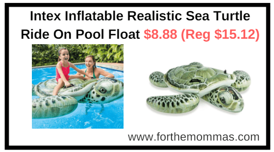 Walmart: Intex Inflatable Realistic Sea Turtle Ride On Pool Float $8.88 (Reg $15.12)