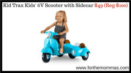 Kid Trax Kids' 6V Scooter with Sidecar