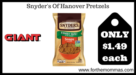 Snyder's Of Hanover Pretzels 