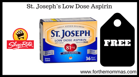 ShopRite: FREE St. Joseph Aspirin Starting 12/2!