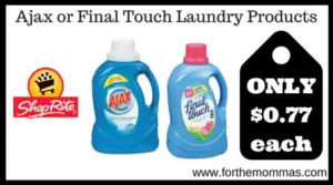 Ajax or Final Touch Laundry Products