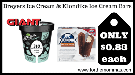 Breyers Ice Cream & Klondike Ice Cream Bars