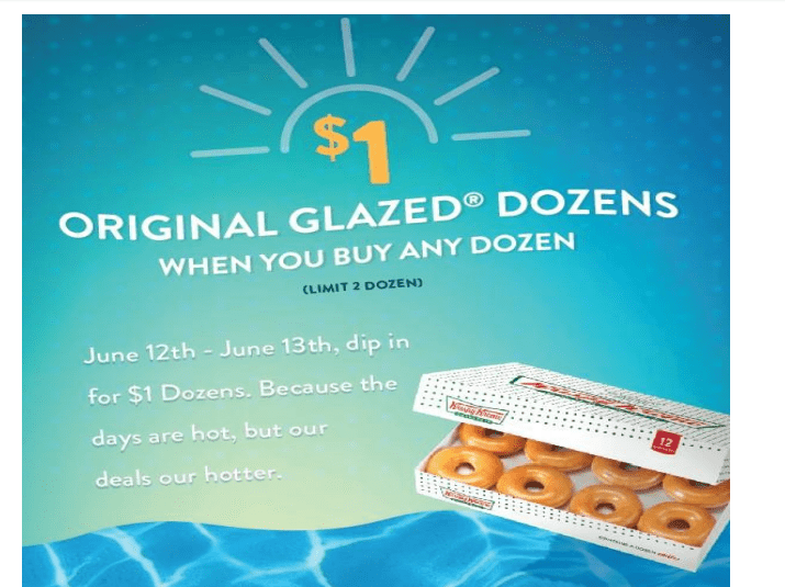 Krispy Kreme Rewards Members: Buy Dozen Doughnuts Get Another Dozen For $1 June 12th - June 13th