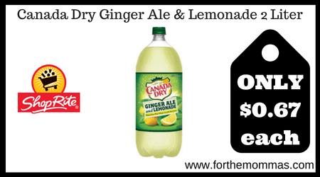 Canada Dry Ginger Ale & Lemonade 2 Liter Drinks