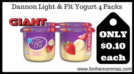 Dannon Light & Fit Yogurt 
