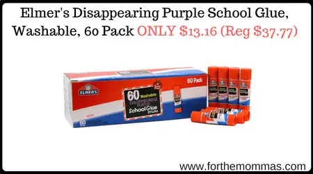 Elmer's Disappearing Purple School Glue, Washable, 60 Pack 