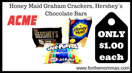 Honey Maid Graham Crackers, Hershey’s Chocolate Bars