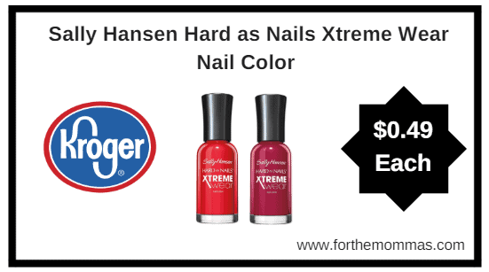Kroger Mega Sale: Sally Hansen Hard as Nails Xtreme Wear Nail Color ONLY $0.49 (Reg $2.79)