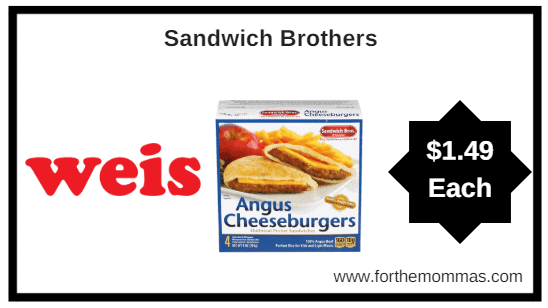 Weis: Sandwich Brothers $1.49 Starting 6/14