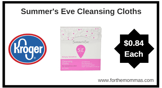 Kroger: Summer's Eve Cleansing Cloths ONLY $0.84 (Reg $2.49)