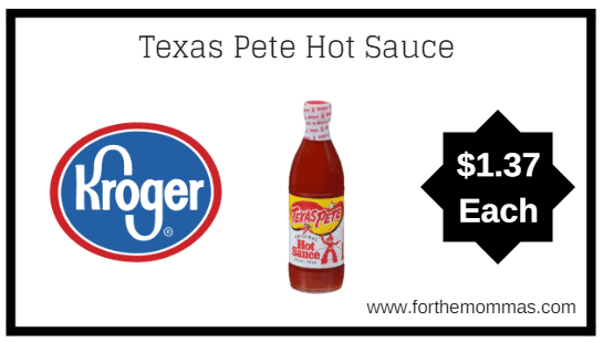 Kroger: Texas Pete Hot Sauce ONLY $1.37 (Reg $2.19)