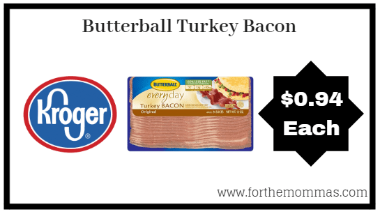 Kroger Mega Sale: Butterball Turkey Bacon ONLY $0.94 (Reg $2.99)