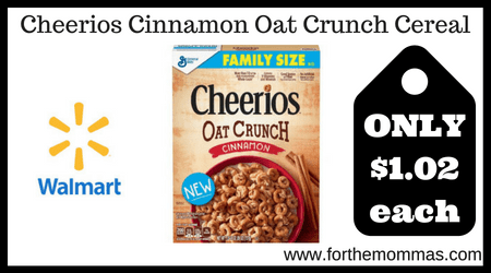 Cheerios Cinnamon Oat Crunch Cereal 26 Ounce Box