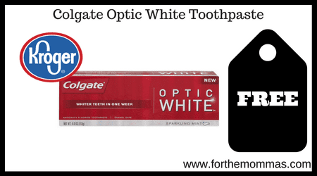 Kroger Mega Sale: FREE Colgate Optic White Toothpaste