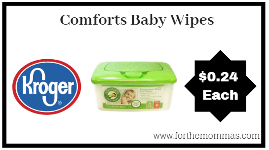 Kroger Mega Sale: Comforts Baby Wipes ONLY $0.24 (Reg $1.49)