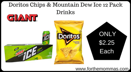 Doritos Chips & Mountain Dew Ice 12 Pack Drinks