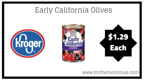 Kroger: Early California Olives ONLY $1.29