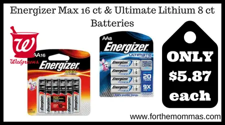 Energizer ultimate lithium batteries coupons