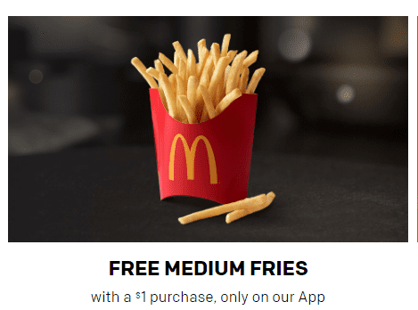 Free French Fries For The Rest of 2018 With a $1.00 Purchase at McDonald's