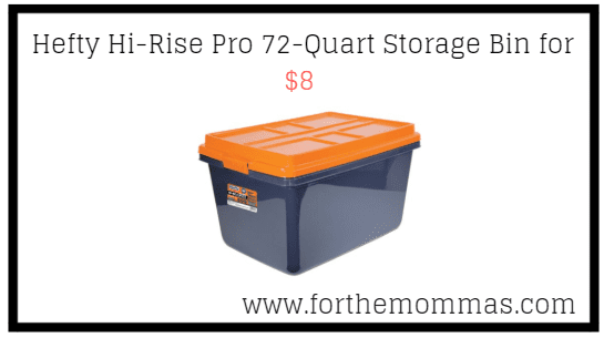 Walmart.com: Hefty Hi-Rise Pro 72-Quart Storage Bin for $8 