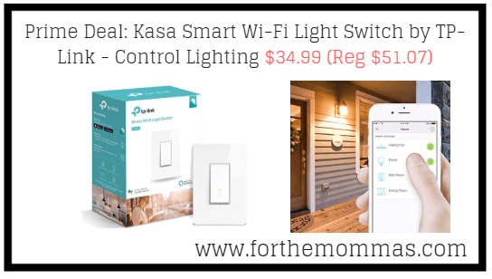 Prime Deal: Kasa Smart Wi-Fi Light Switch by TP-Link - Control Lighting $34.99 (Reg $51.07)