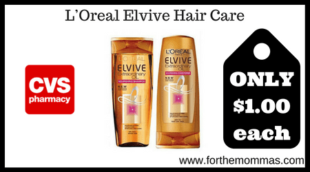 CVS: L’Oréal Elvive Hair Care ONLY $1 Each Starting 8/4