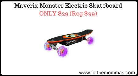 Maverix Monster Electric Skateboard Only 29 Reg 99 Ftm Maverix Monster Electric Skateboard Only 29 Reg 99