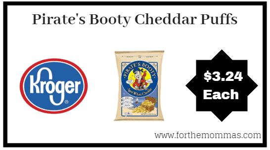 Kroger Mega Sale: Pirate's Booty Cheddar Puffs ONLY $3.24 (Reg $5.49)
