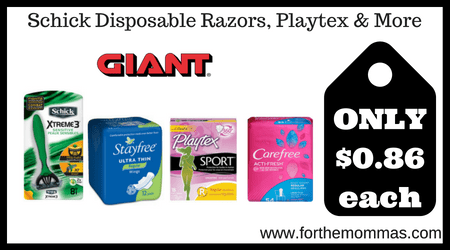 Schick Disposable Razors, Playtex & More