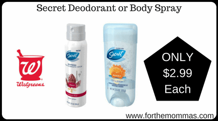 Secret Deodorant or Body Spray
