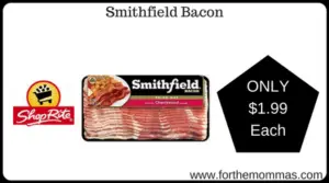 ShopRite: Smithfield Bacon ONLY $1.99 Each Thru 7/14!