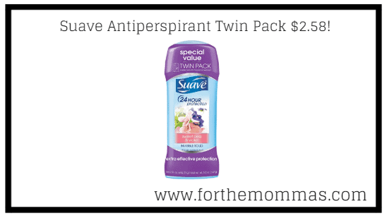 Amazon.com: Suave Antiperspirant Twin Pack $2.58!