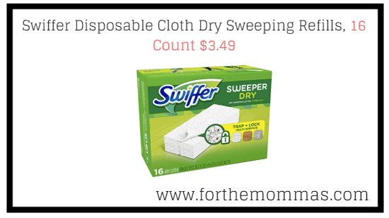Swiffer Disposable Cloth Dry Sweeping Refills, 16 Count $3.49
