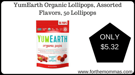 YumEarth Organic Lollipops, Assorted Flavors, 50 Lollipops