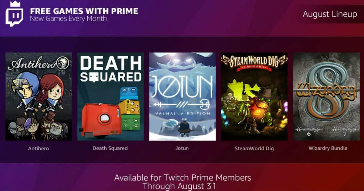 5 FREE Digital PC Games from Twitch Prime