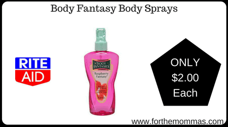 Rite Aid: Body Fantasy Body Sprays $2.99 Each Starting 8/5